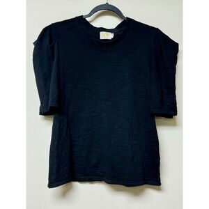 NATION LTD Blythe Origami Sleeve Boxy Tee in Black, Sz M